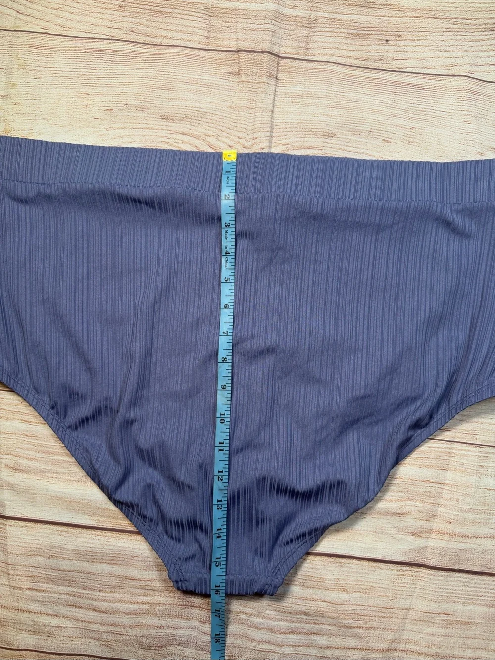 NWT Women’s High-Waist Ribbed Blue Swim‎ Bottom